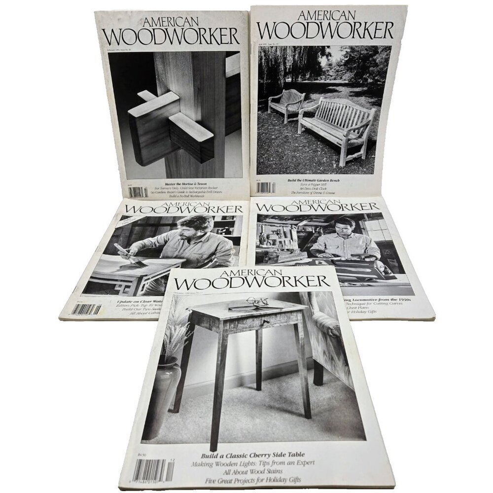 American Woodworker Magazine Lot December 1990 February April June December 1991
